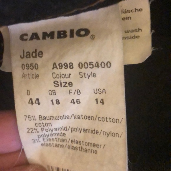 Black Cambio Jeans - Picture 3 of 6